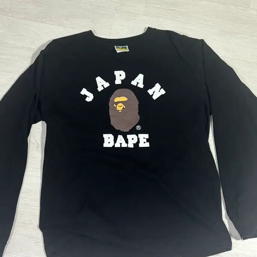 [SOLD OUT] 베이프 재팬 BAPE 블랙 긴팔 티셔츠