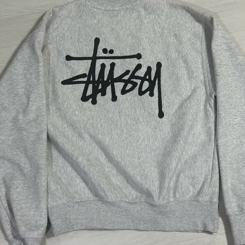 [BUNJANG] Stussy Grey Sweatshirt T-Shirt / 스투시 그레이 맨투맨 티셔츠