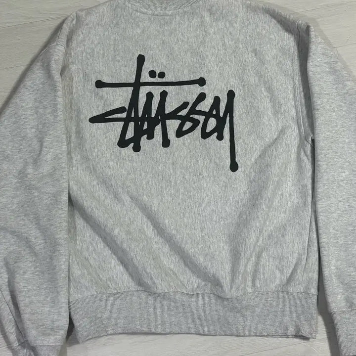 [BUNJANG] Stussy Grey Sweatshirt T-Shirt / 스투시 그레이 맨투맨 티셔츠