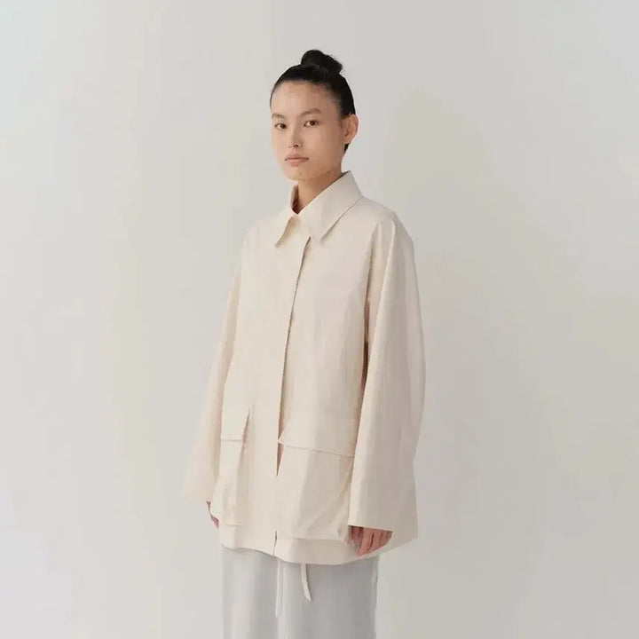 [BUNJANG] Corbu Mac Half Trench Coat (Ivory) / 코르뷔 맥 하프 트렌치코트 (아이보리)
