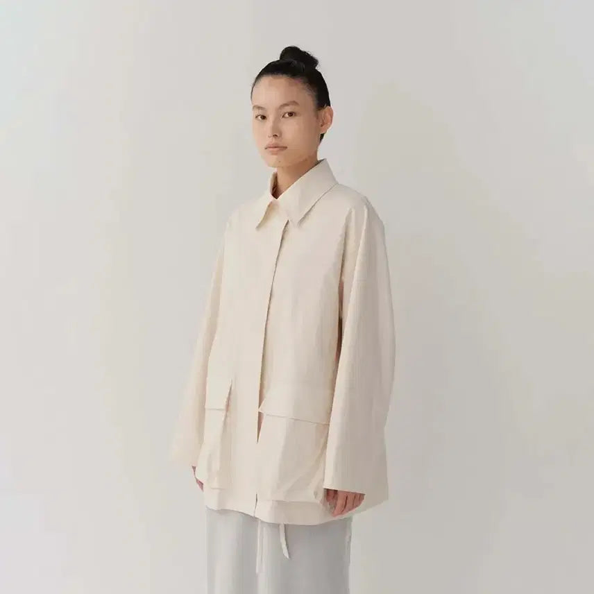 [BUNJANG] Corbu Mac Half Trench Coat (Ivory) / 코르뷔 맥 하프 트렌치코트 (아이보리)
