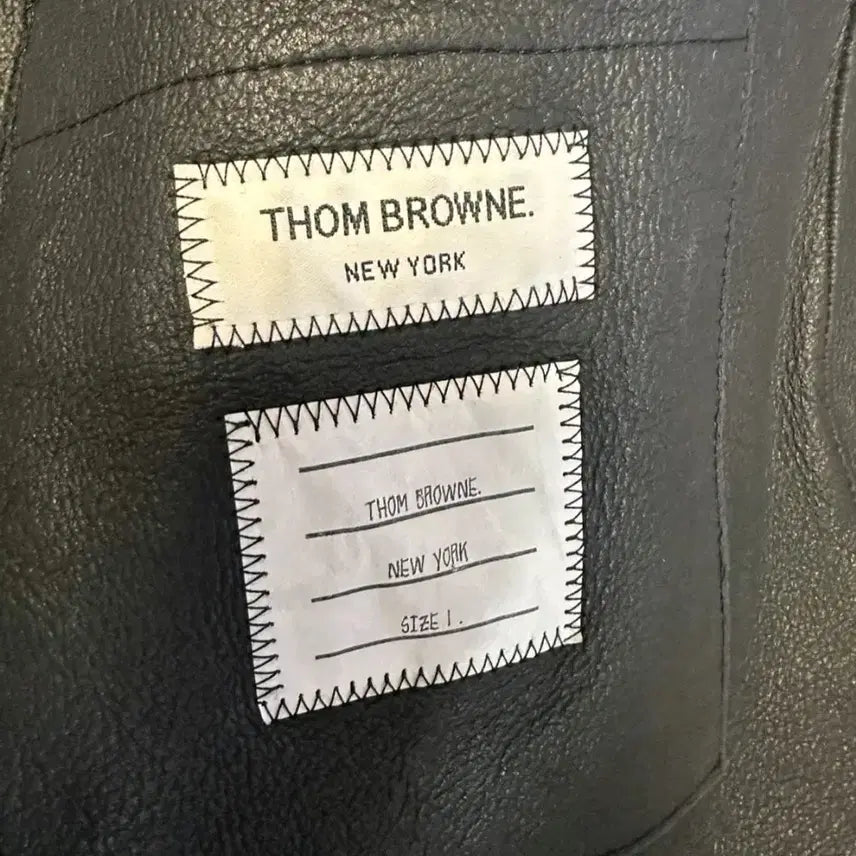 [BUNJANG] Thom Browne Black Shearling Mouton Lambskin Leather Jacket / (1) 톰브라운 블랙 시어링 무스탕 램스킨 가죽 자켓