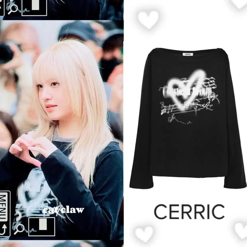 [SOLD OUT] 세릭 cerric heart boat neck top  원숄더  탑
