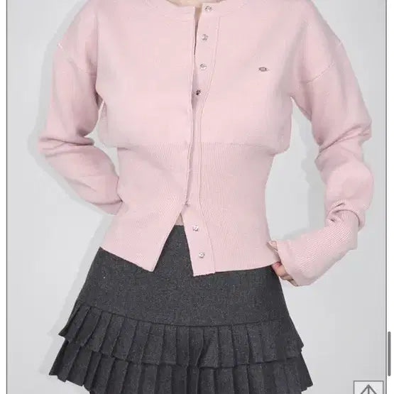 [BUNJANG] Pale Jade Baby Pink Knit Cardigan / 페일제이드 니트 가디건 / 베이비핑크