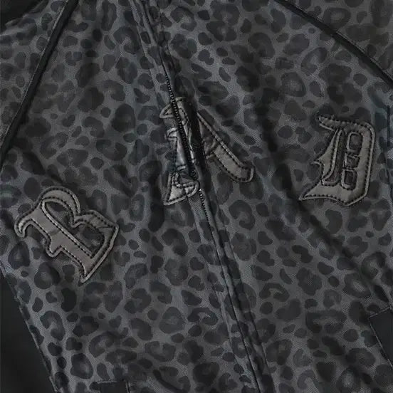 [BUNJANG] Badblood Black Leopard Mystic Track Zip-Up / [S] 배드블러드 블랙 레오파드 미스틱 트랙 집업