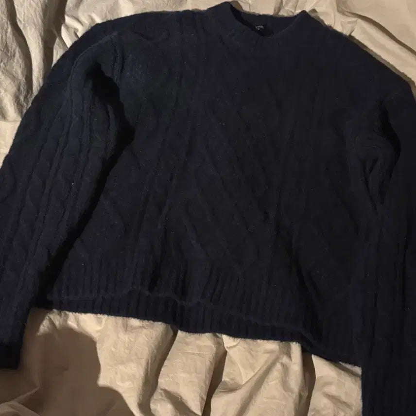 [BUNJANG] TOPTEN Cable Knit Navy MSB4ER2903A / 탑텐 꽈배기니트 네이비 msb4er2903a