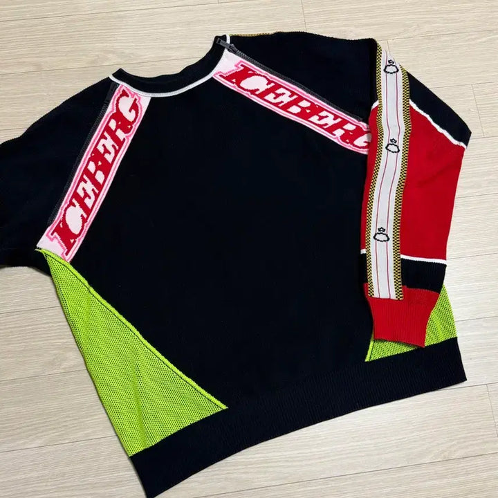 [BUNJANG] Iceberg Multi-Color Knit Sweater / 아이스버그 블랙 멀티컬러 니트