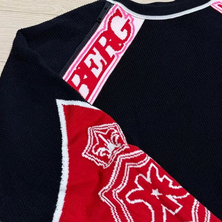 [BUNJANG] Iceberg Multi-Color Knit Sweater / 아이스버그 블랙 멀티컬러 니트