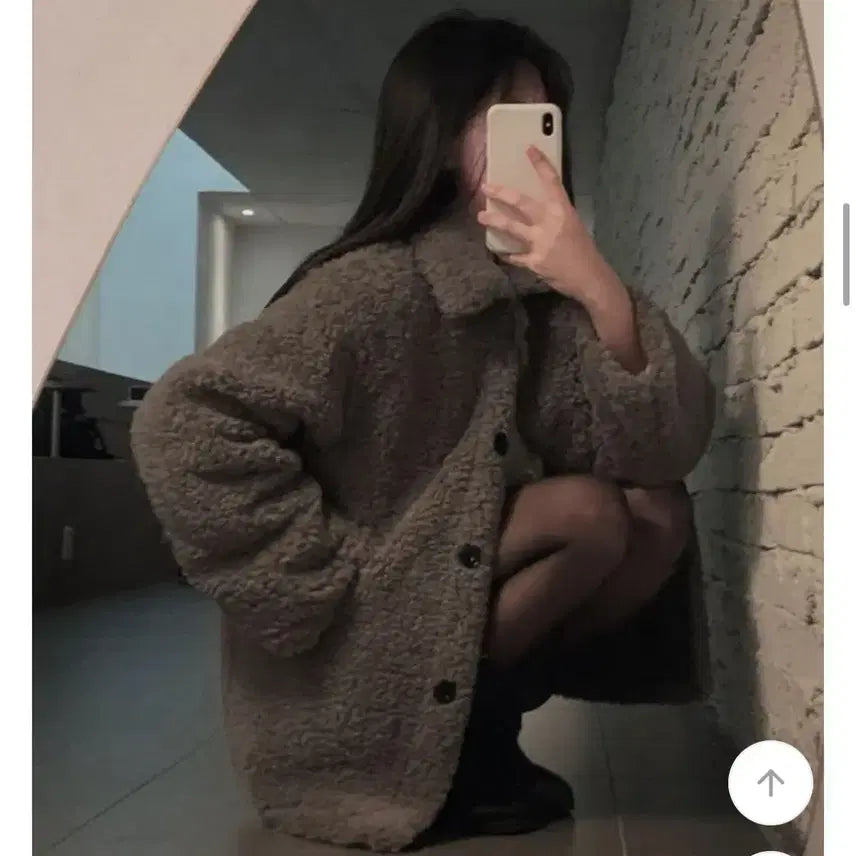 [BUNJANG] On Your January Half-Length Fur Jacket - Mocha Gray / 에이블리 온유어리 하프기장 퍼자켓 모카그레이 쿨거 택포/목걸이이벤트