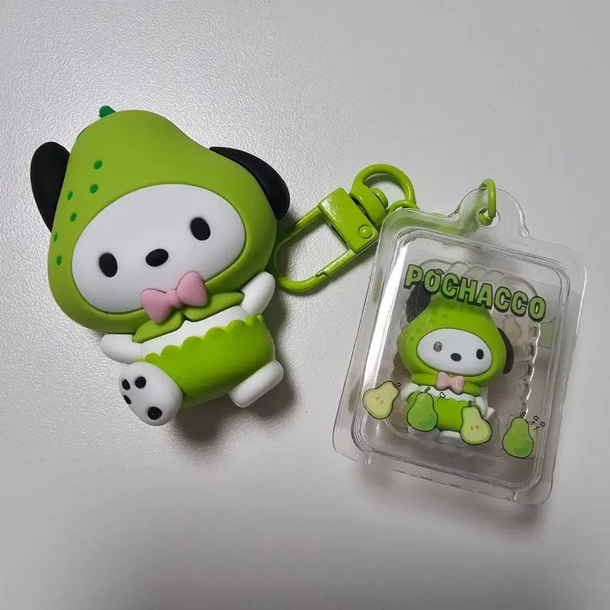 [BUNJANG] Sanrio Pochacco Fruit Series Magnet and Keychain Set / 산리오 과일 시리즈 포차코 마그넷 + 키링 세트