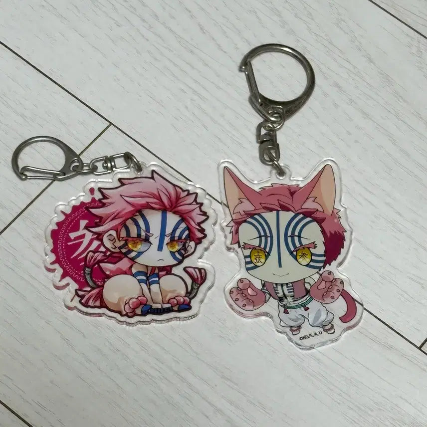 [BUNJANG] Demon Slayer Akaza Acrylic Charm Set / 귀멸의 칼날 아카자 아크릴