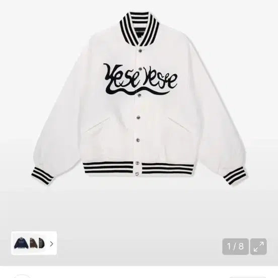 [BUNJANG] Y.E.S Snail Logo Stadium Jacket / 예쓰아이씨 Y.E.S Snail Logo Stadium Jacket