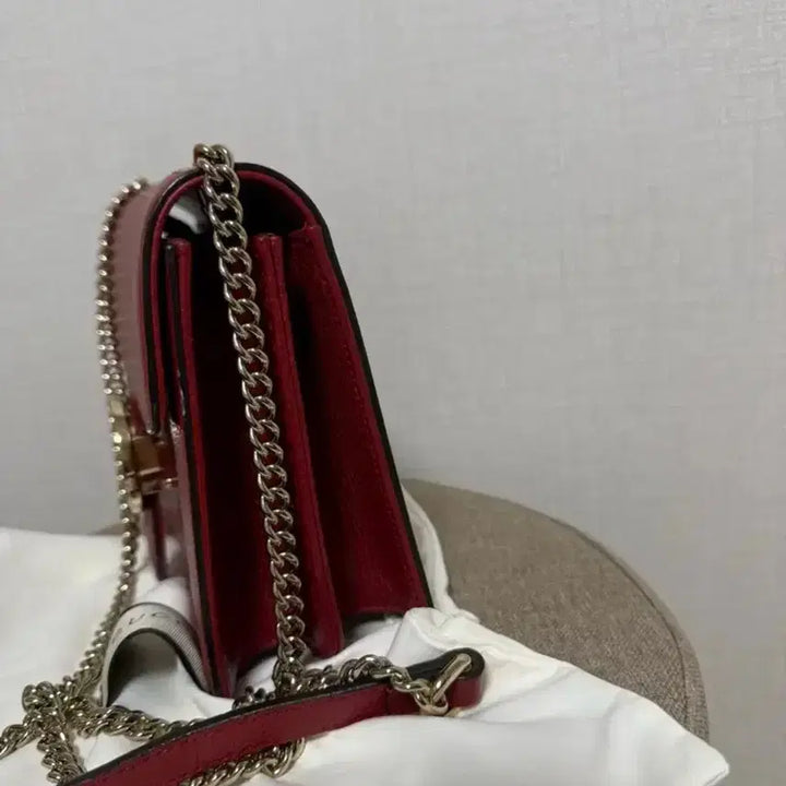 [BUNJANG] Gucci GG Interlocking Chain Shoulder Bag / 구찌 GG 인터로킹 체인 숄더백 레드