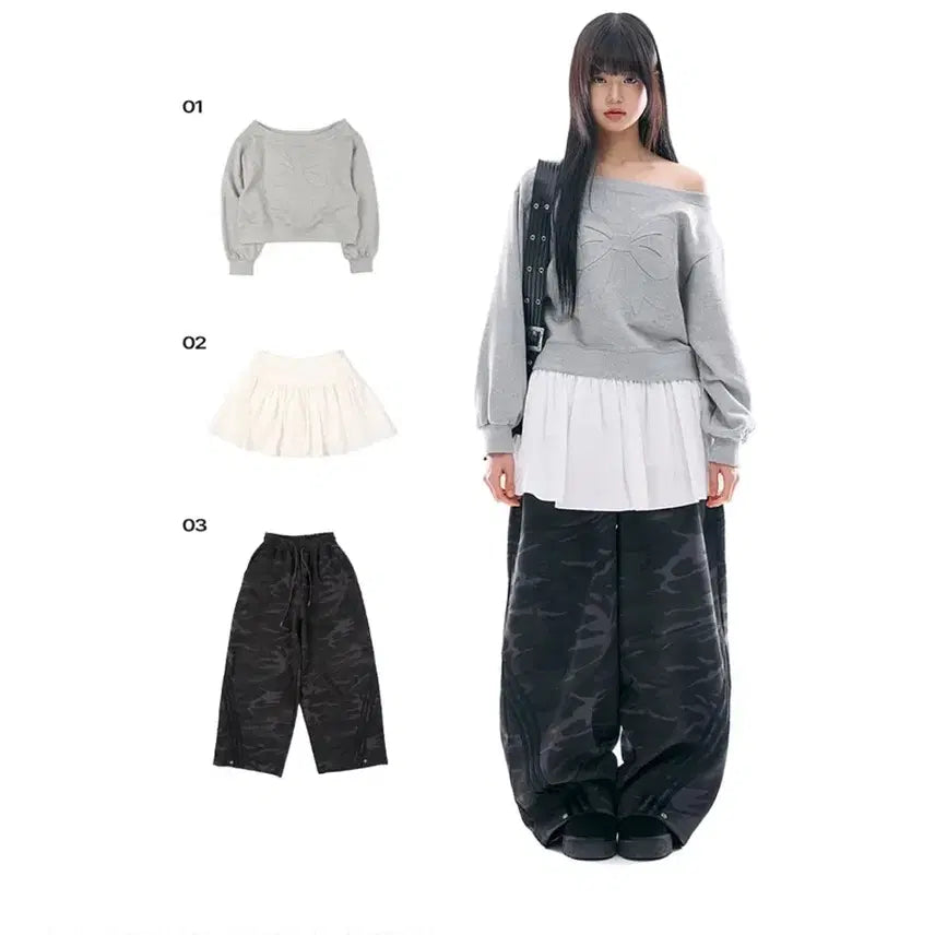 [BUNJANG] Raucohouse Camo Track Balloon Pants / 라우코하우스 카모 트랙 벌룬팬츠