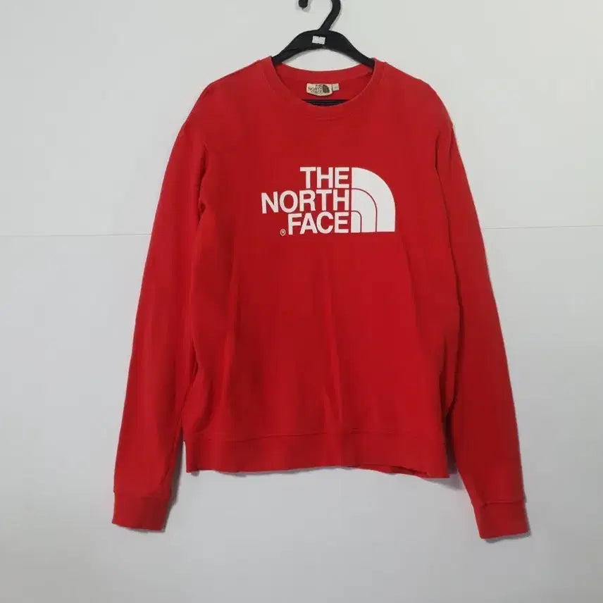 [BUNJANG] North Face Red Crewneck T-shirt / 노스페이스 100 레드 맨투맨 티셔츠 0710