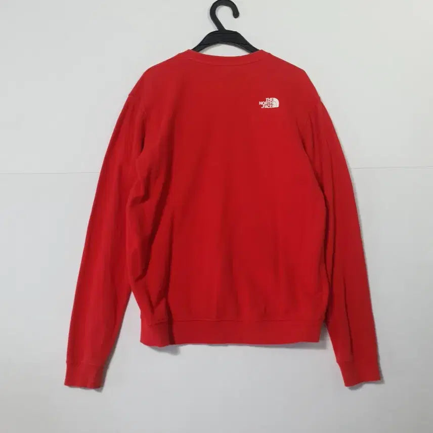[BUNJANG] North Face Red Crewneck T-shirt / 노스페이스 100 레드 맨투맨 티셔츠 0710