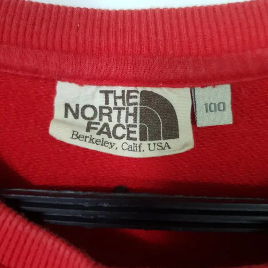 [BUNJANG] North Face Red Crewneck T-shirt / 노스페이스 100 레드 맨투맨 티셔츠 0710