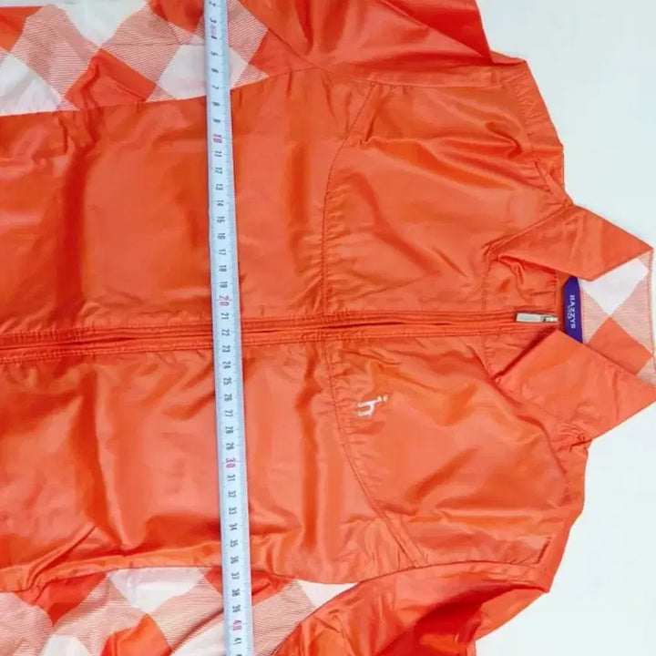[BUNJANG] HAZZYS Orange Check Windbreaker Jacket / HAZZYS 헤지스 오렌지 체크 바람막이 자켓