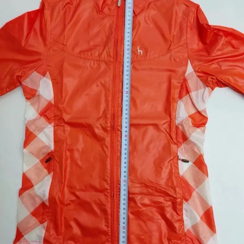 [BUNJANG] HAZZYS Orange Check Windbreaker Jacket / HAZZYS 헤지스 오렌지 체크 바람막이 자켓