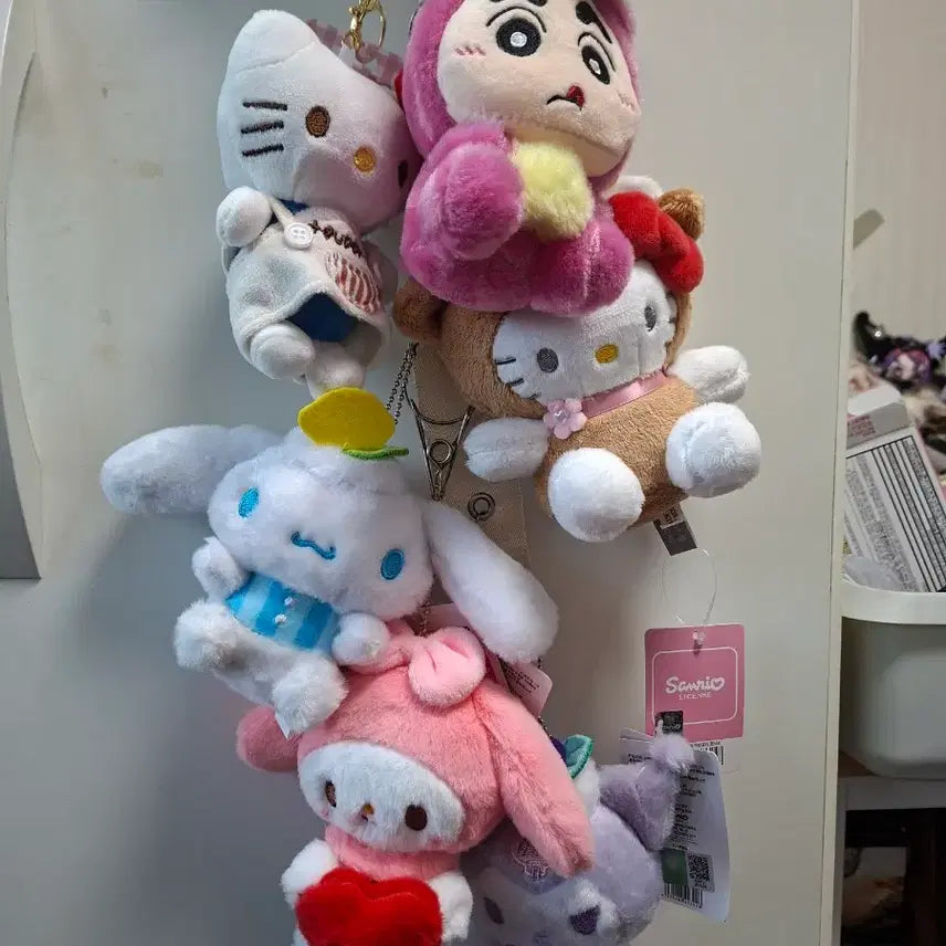 [BUNJANG] Sanrio Characters Doll Keyring / 산리오 키티 짱구 치이카와 인형 키링