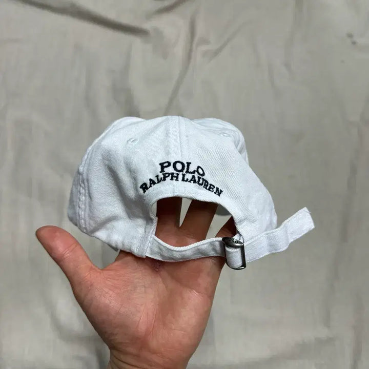 [BUNJANG] Polo Ralph Lauren Teddy Bear Embroidered White Baseball Cap / 폴로랄프로렌 테디 베어 자수 화이트 볼캡 os