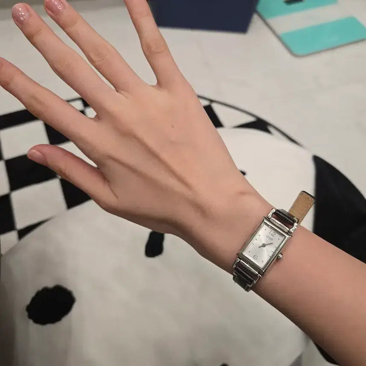 [BUNJANG] COACH Women's Rectangular Leather Watch / 코치 COACH 여성 직사각 가죽 시계