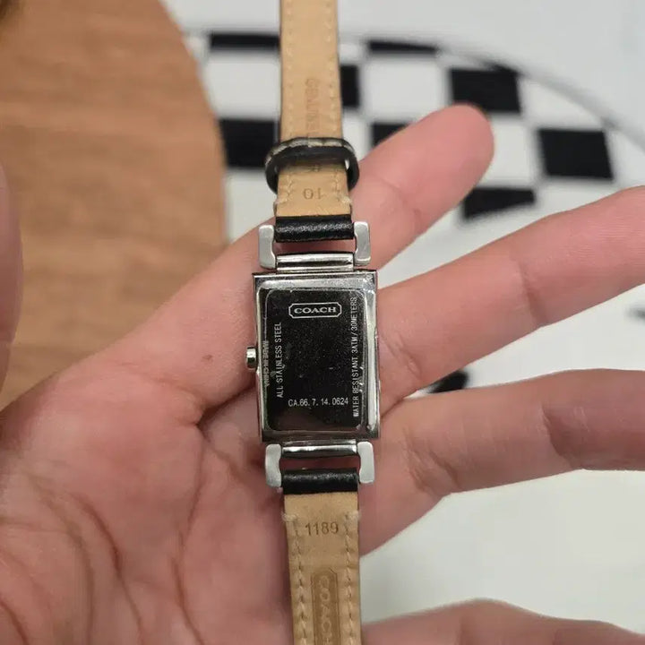 [BUNJANG] COACH Women's Rectangular Leather Watch / 코치 COACH 여성 직사각 가죽 시계