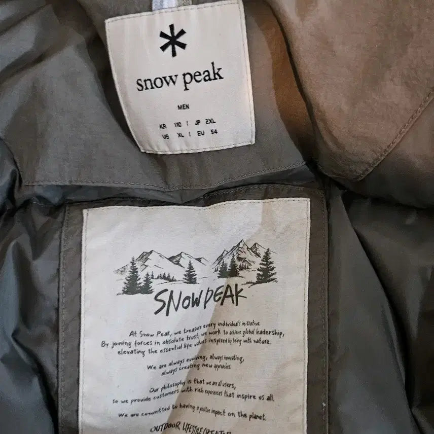 [BUNJANG] Snow Peak Duck Down Jacket 110 Size / 스노우피크 덕다운 자켓 110사이즈