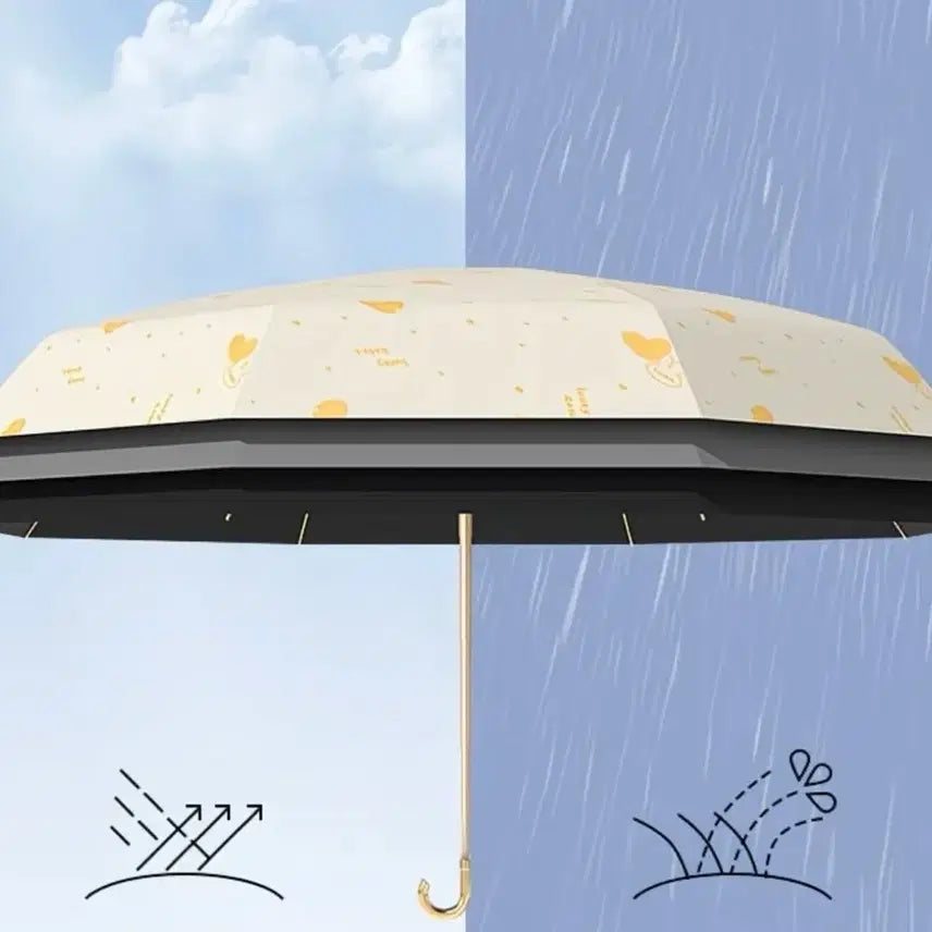 [BUNJANG] Heart Pattern Umbrella / 하트 패턴 양산 겸 우산