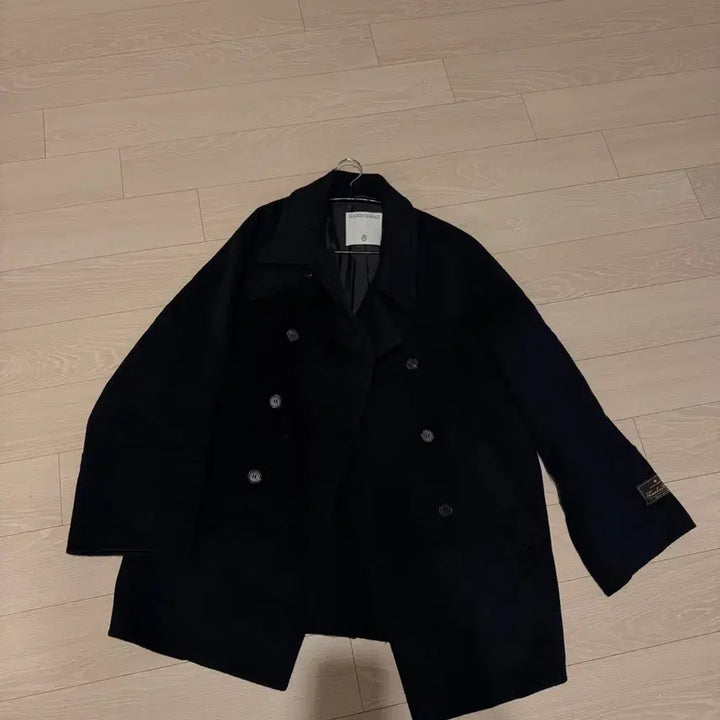 [BUNJANG] Maison Marais Black Double Coat / 메종 마레 블랙 더블 코트