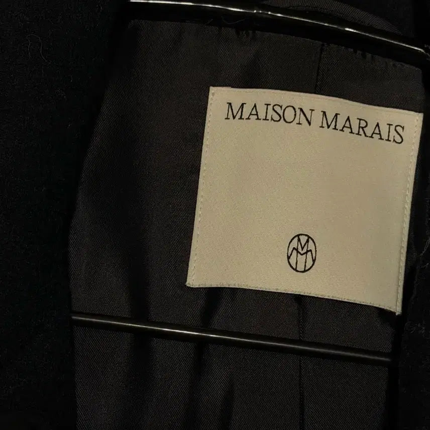 [BUNJANG] Maison Marais Black Double Coat / 메종 마레 블랙 더블 코트