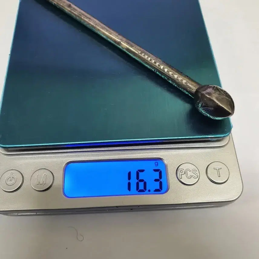 [BUNJANG] Antique Korean Silver Hairpin / 순은비녀/화문문양/골동품/수집/조선후기/소장가치/영상참조