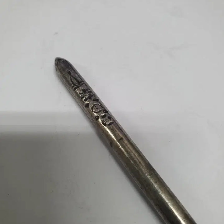 [BUNJANG] Antique Korean Silver Hairpin / 순은비녀/화문문양/골동품/수집/조선후기/소장가치/영상참조