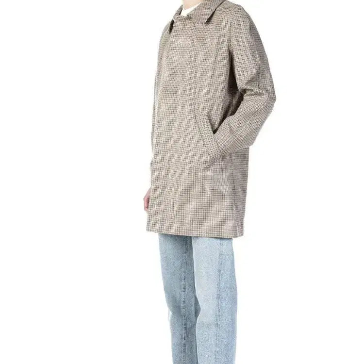 [BUNJANG] APC Men's Check Mac Coat M / APC 아페쎄 남성 체크 맥코트 M 새상품