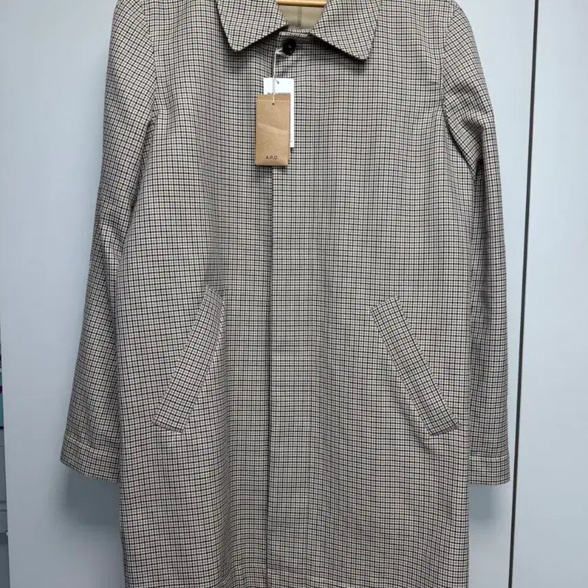 [BUNJANG] APC Men's Check Mac Coat M / APC 아페쎄 남성 체크 맥코트 M 새상품
