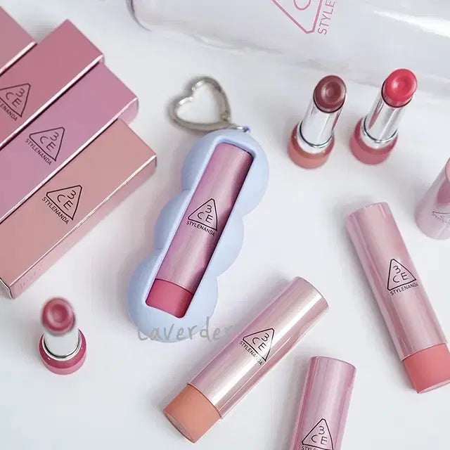 [BUNJANG] 3CE Heart Keyring Lip Case / 3CE 하트키링 글레이지 립 글로우 립케이스