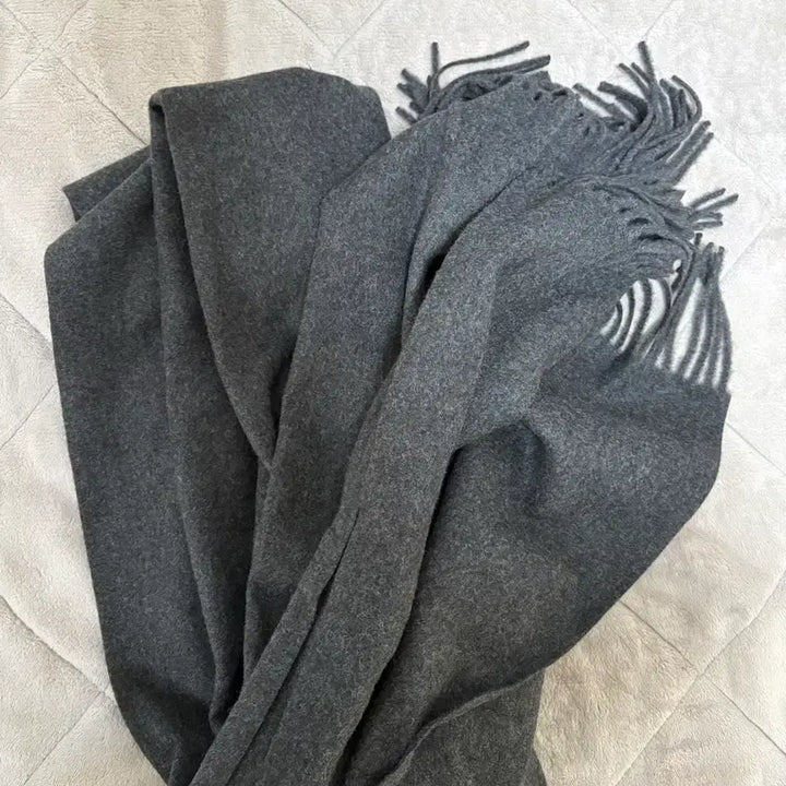 [BUNJANG] Milo Archive Charcoal Drape Scarf / 밀로아카이브 쓰리 웨이 더블 스냅 드레이프 머플러 [차콜]
