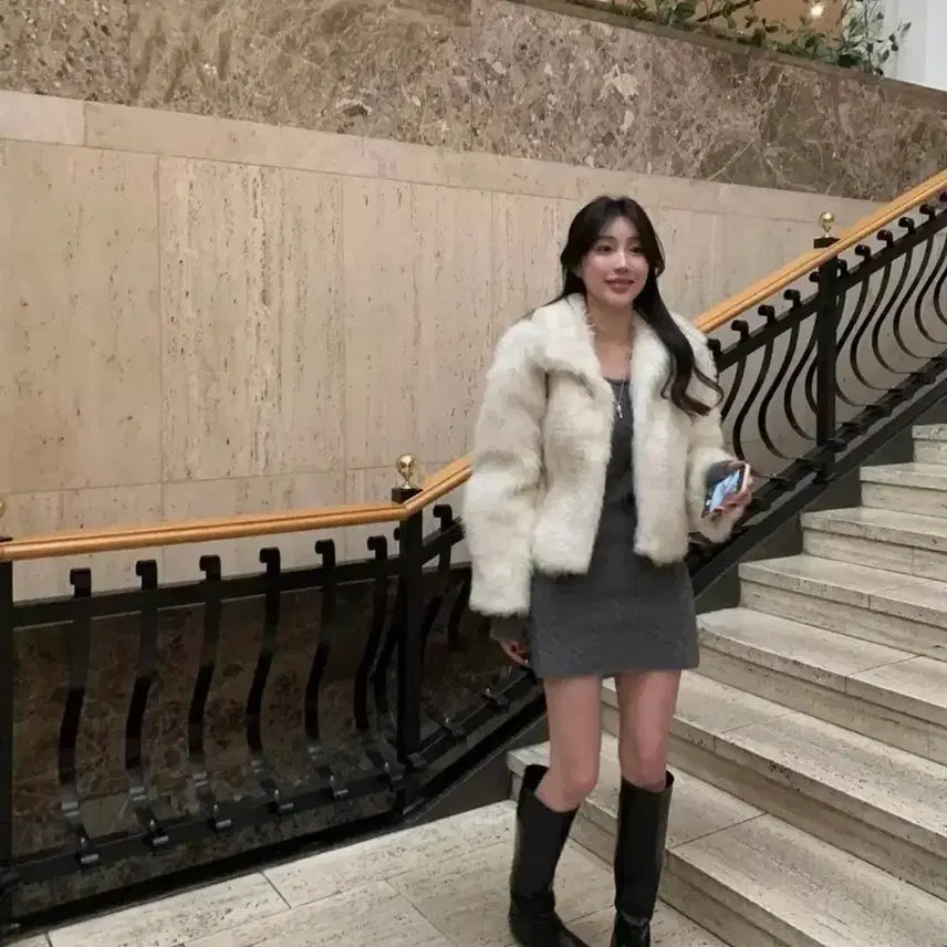 [BUNJANG] Riette Lily Cotes Fur Jacket / 리에뜨 릴리코츠 퍼자켓