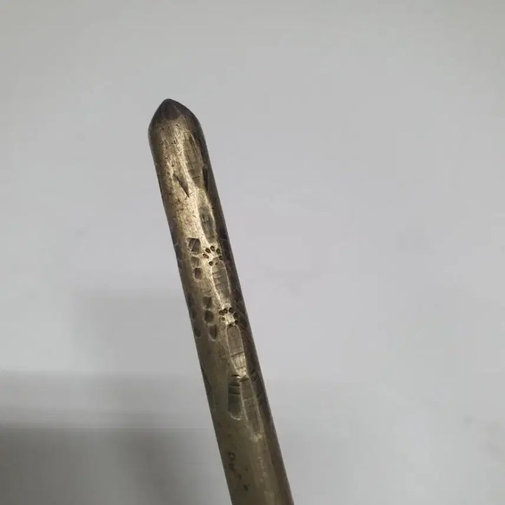 [BUNJANG] Antique Korean Silver Hairpin with Gemstone / 보석이박힌 화조문양순은제비녀/골동수집/소장가치/조선후기/영상참조