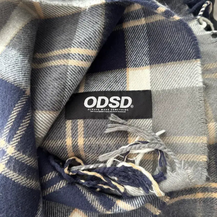 [BUNJANG] ODSD Navy Check Muffler / ODSD 네이비 체크 머플러
