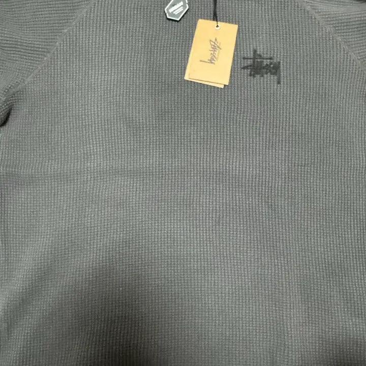 [BUNJANG] Stussy Raglan Thermal Long Sleeve Crew Washed Black XL / 스투시 래글런 써멀 롱슬리브 크루 워시드 블랙 XL