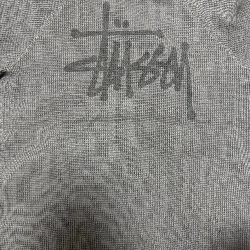 [BUNJANG] Stussy Raglan Thermal Long Sleeve Crew Washed Black XL / 스투시 래글런 써멀 롱슬리브 크루 워시드 블랙 XL