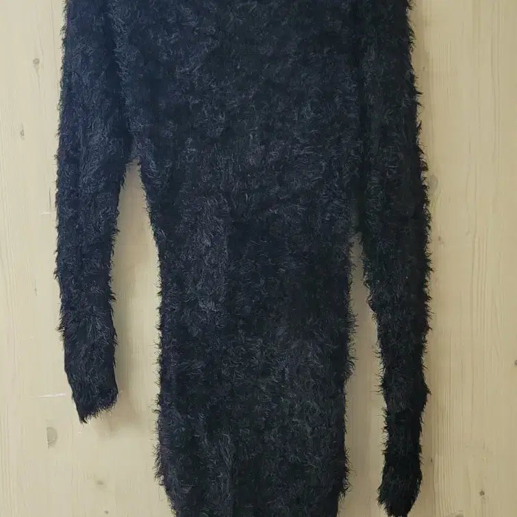 [BUNJANG] Black Wool Knit Dress / 블랙 털실 니트 원피스