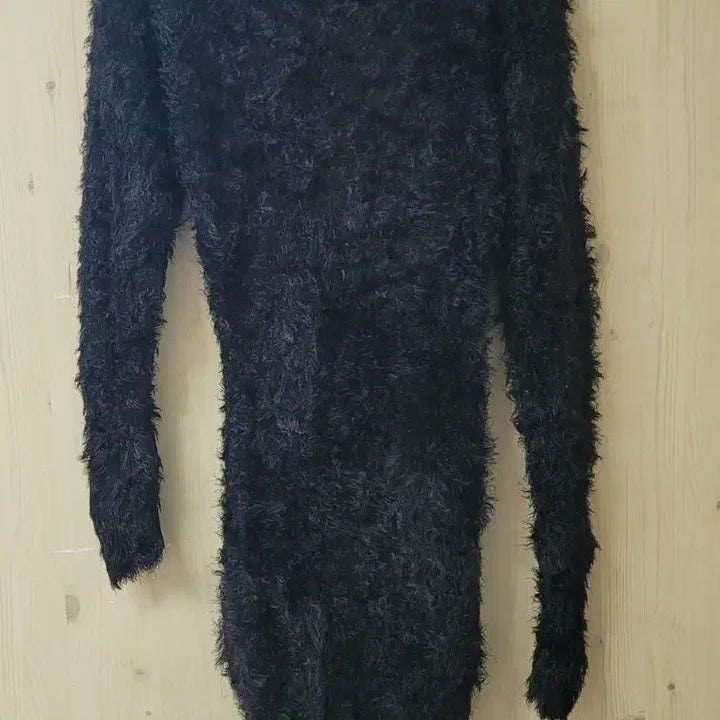 [BUNJANG] Black Wool Knit Dress / 블랙 털실 니트 원피스