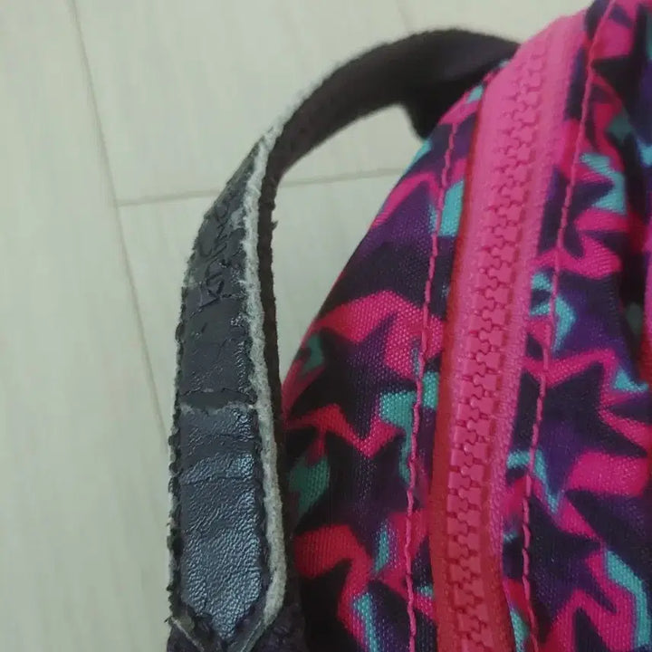 [BUNJANG] Kipling Pink Purple Star Pattern Backpack / 키플링 백팩 별무늬 핑크 퍼플