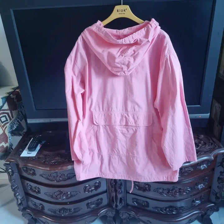 [BUNJANG] CARA Pink Hooded Zip-Up Jacket (Size 66) / CARA 핑크색 후드 짚업 자켓66(피그먼트면100)