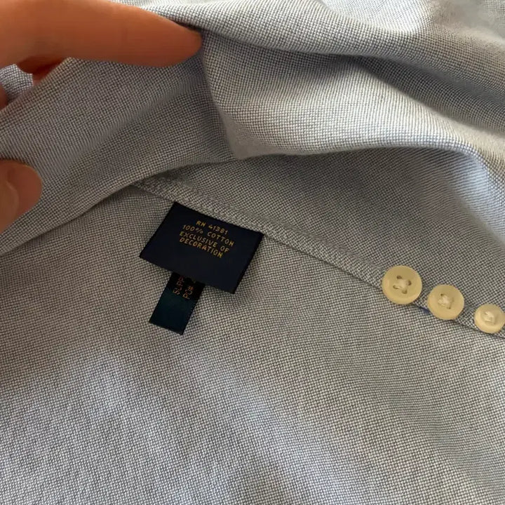 [BUNJANG] Polo Custom Fit Shirt (Sky Blue, L) / 정품) 폴로 하늘색 셔츠L(커스텀핏)