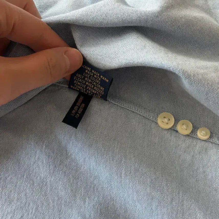 [BUNJANG] Polo Custom Fit Shirt (Sky Blue, L) / 정품) 폴로 하늘색 셔츠L(커스텀핏)