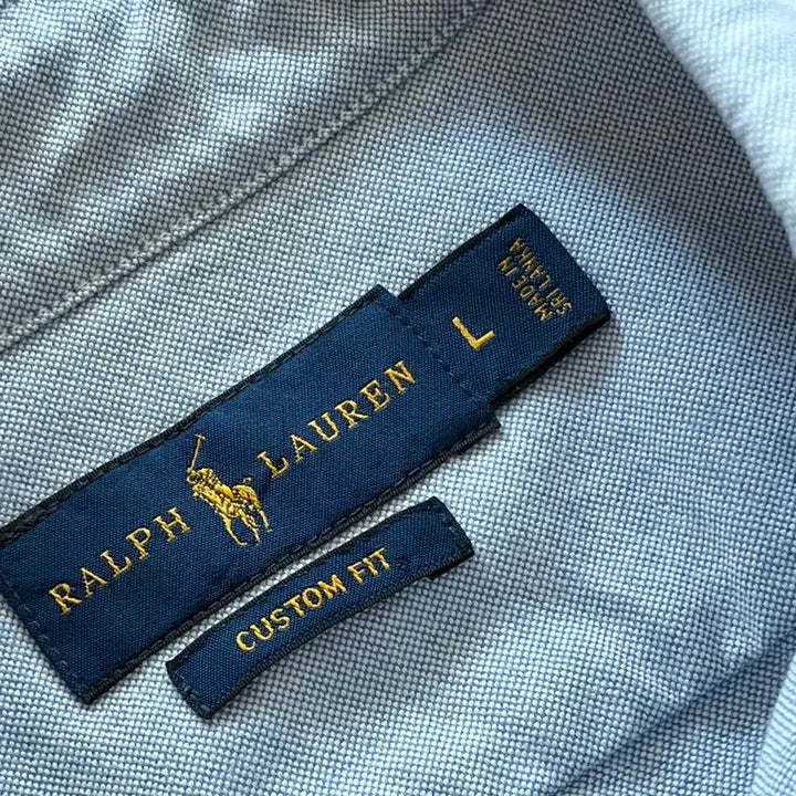 [BUNJANG] Polo Custom Fit Shirt (Sky Blue, L) / 정품) 폴로 하늘색 셔츠L(커스텀핏)