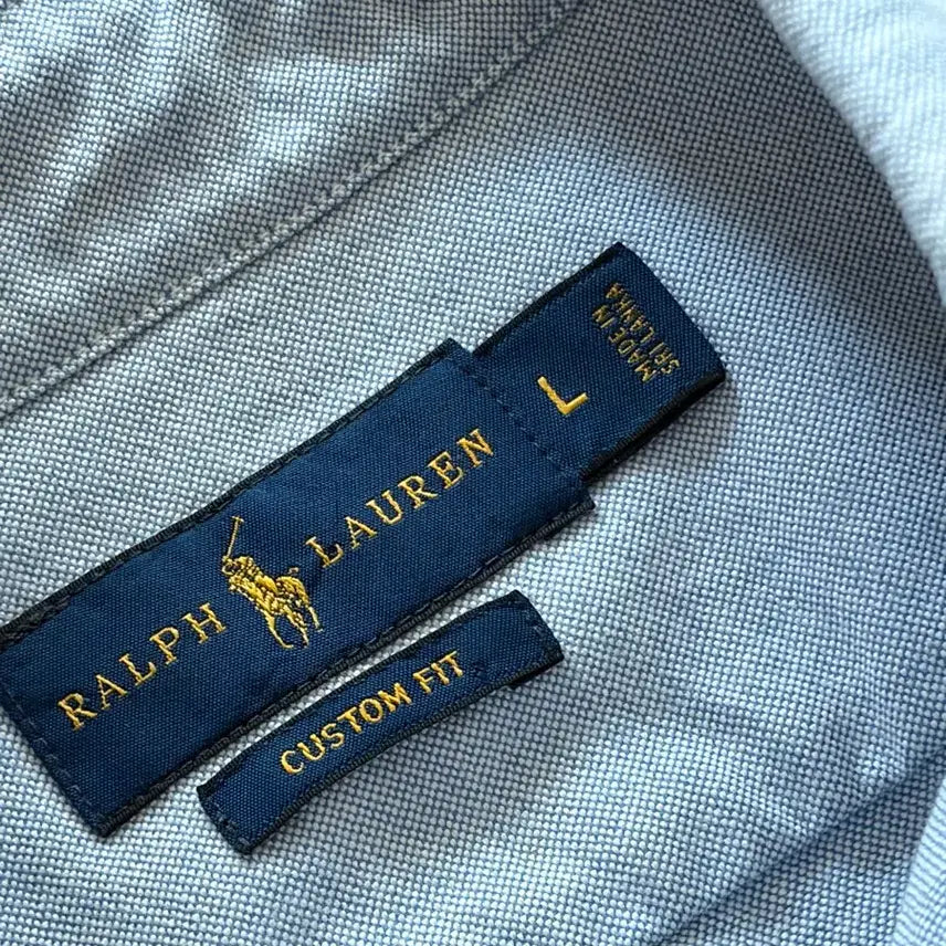 [BUNJANG] Polo Custom Fit Shirt (Sky Blue, L) / 정품) 폴로 하늘색 셔츠L(커스텀핏)